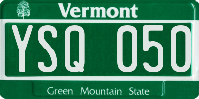 VT license plate YSQ050