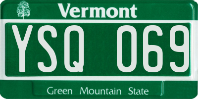 VT license plate YSQ069