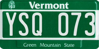 VT license plate YSQ073