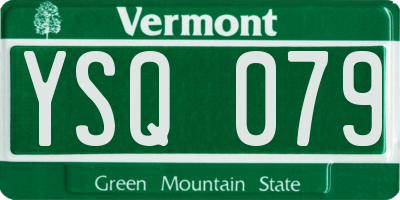 VT license plate YSQ079