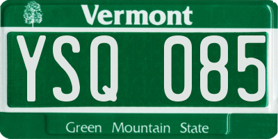 VT license plate YSQ085