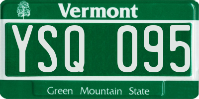 VT license plate YSQ095