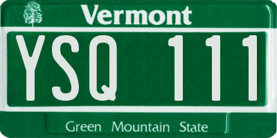 VT license plate YSQ111