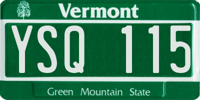 VT license plate YSQ115