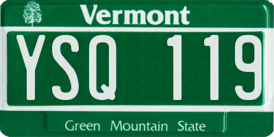 VT license plate YSQ119
