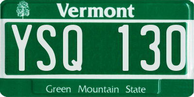 VT license plate YSQ130