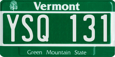 VT license plate YSQ131