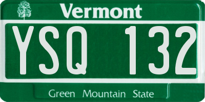 VT license plate YSQ132