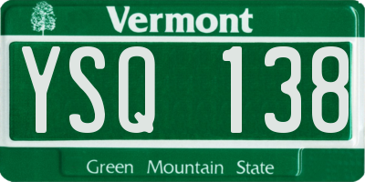 VT license plate YSQ138