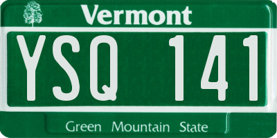 VT license plate YSQ141