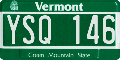 VT license plate YSQ146