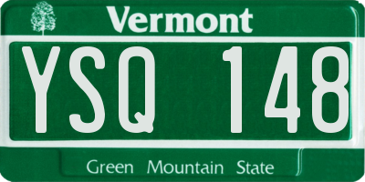 VT license plate YSQ148