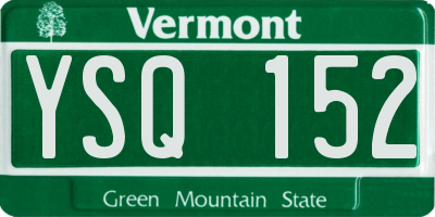 VT license plate YSQ152