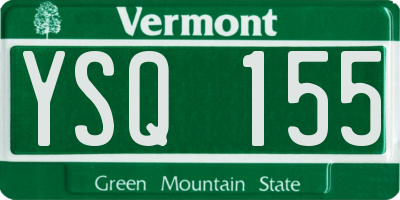 VT license plate YSQ155