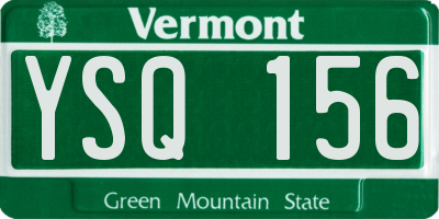 VT license plate YSQ156