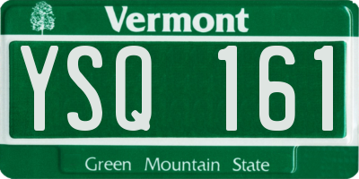 VT license plate YSQ161