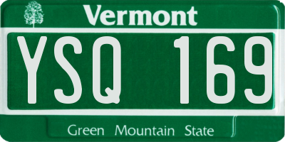 VT license plate YSQ169