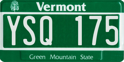 VT license plate YSQ175