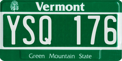 VT license plate YSQ176