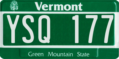 VT license plate YSQ177