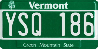 VT license plate YSQ186