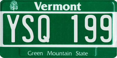 VT license plate YSQ199