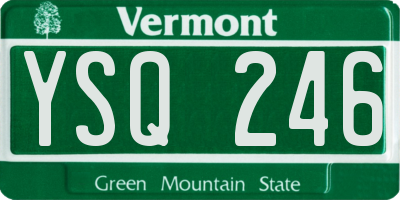 VT license plate YSQ246