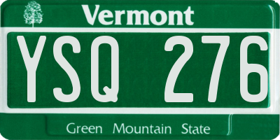 VT license plate YSQ276