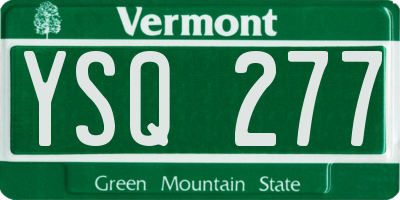 VT license plate YSQ277