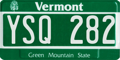 VT license plate YSQ282