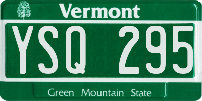 VT license plate YSQ295