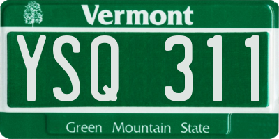 VT license plate YSQ311
