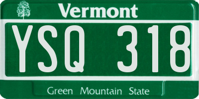 VT license plate YSQ318