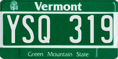 VT license plate YSQ319