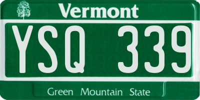 VT license plate YSQ339