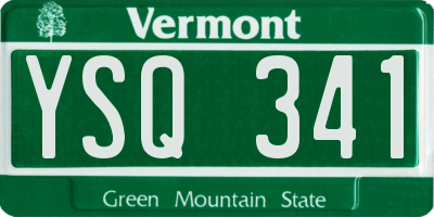 VT license plate YSQ341