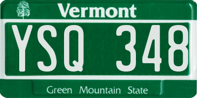 VT license plate YSQ348