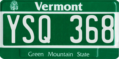 VT license plate YSQ368