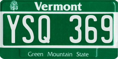 VT license plate YSQ369