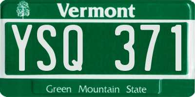 VT license plate YSQ371