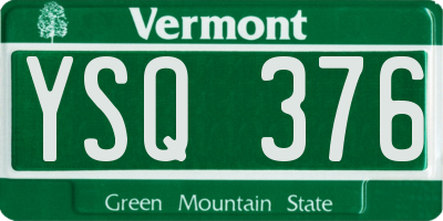 VT license plate YSQ376