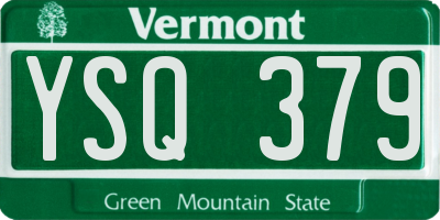 VT license plate YSQ379