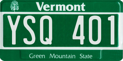 VT license plate YSQ401