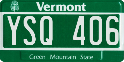 VT license plate YSQ406