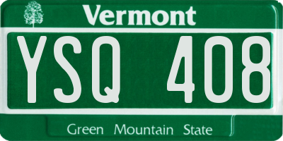 VT license plate YSQ408