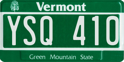 VT license plate YSQ410