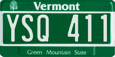 VT license plate YSQ411