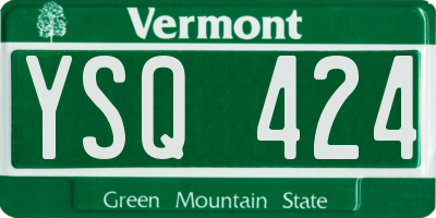 VT license plate YSQ424