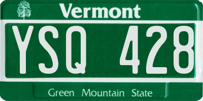VT license plate YSQ428