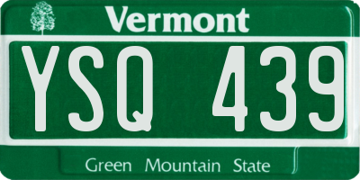 VT license plate YSQ439
